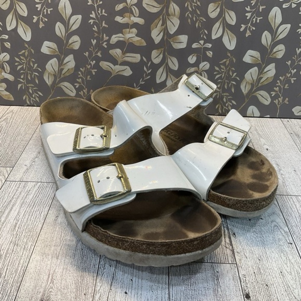 Birkenstock Arizona White Vegan Narrow Sandals 36 EU/US Women's 5‎